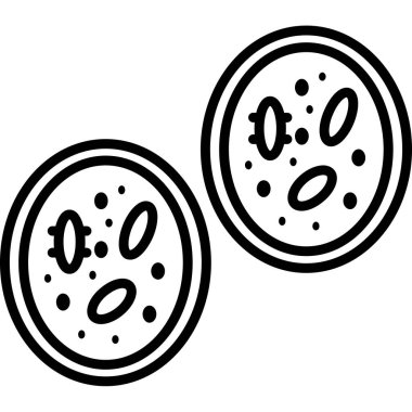 bakteri hastalığı simgesi ana hat biçiminde