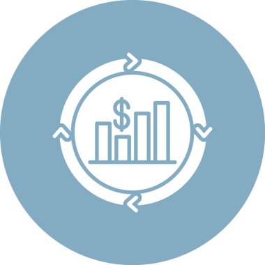 İş ve finans simgesinin vektör illüstrasyonu