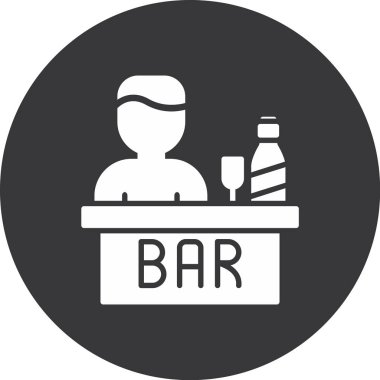 Bar ikonu. Web için basit bir bar vektör simgesi çizimi