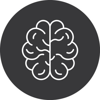 Beyin vektör simgesi modern basit tasarım