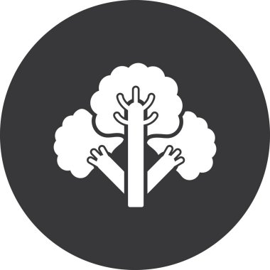 Ağaç simgesinin vektör illüstrasyonu