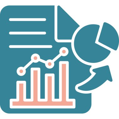 Veri analiz simgesi, vektör illüstrasyonu