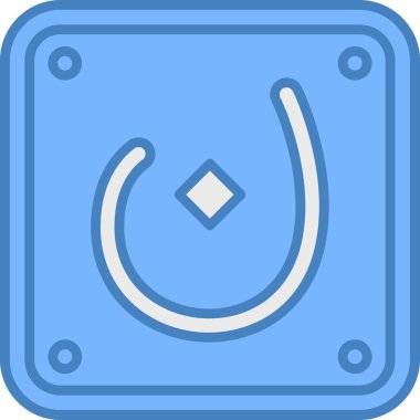 At nalı simgesi, vektör çizimi basit tasarım