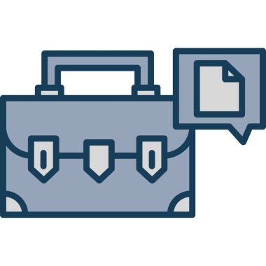 Bavul simgesi. Web için bagaj vektör simgelerinin basit çizimi