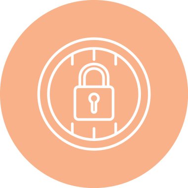 Modern kilit simgesinin vektör illüstrasyonu