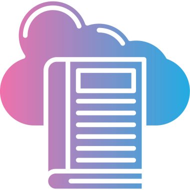 Bulut simgesi vektör illüstrasyonu