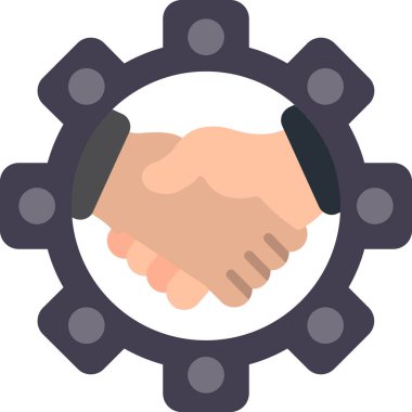 iş ortaklığı takım çalışması simgesi düz stilde