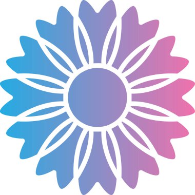 güzel çiçek vektör simgesi