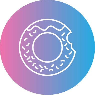 donut. Web simgesi basit illüstrasyon