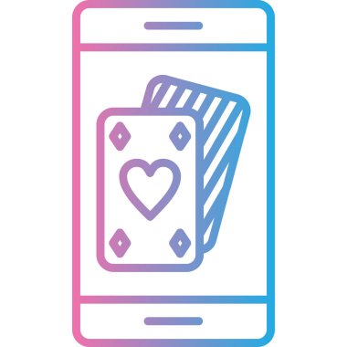 Akıllı telefon simgesinin vektör illüstrasyonu