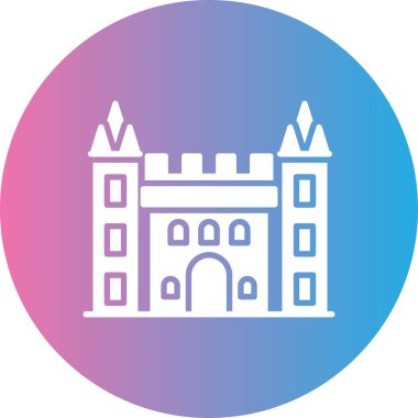 Bina. Web simgesi basit illüstrasyon