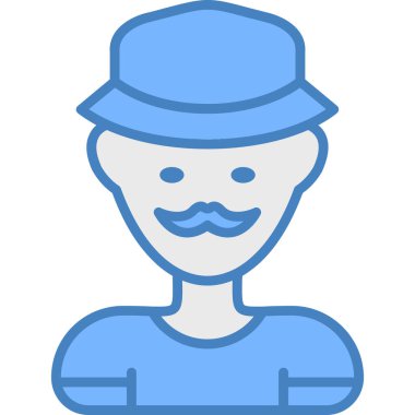 Adamım. Web simgesi basit illüstrasyon