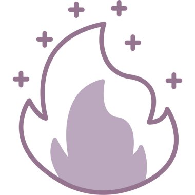 Şenlik ateşi. Web simgesi basit illüstrasyon