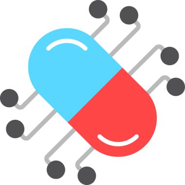 kapsül pill kutsal kişilerin resmi, vektör çizim