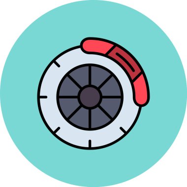 Tekerlek. Web simgesi basit illüstrasyon