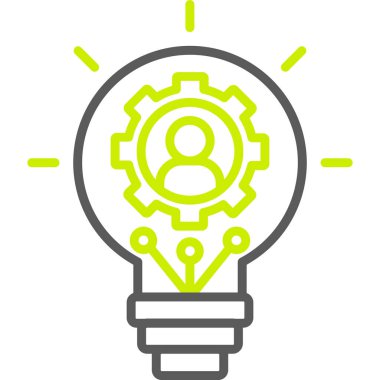 ampul simgesi modern illüstrasyon