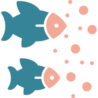 Balıklar. Web simgesi basit illüstrasyon