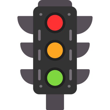 Trafik ışığı simgesi, düz tasarım