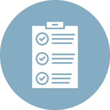 Kontrol listesi simgesi vektör illüstrasyonu