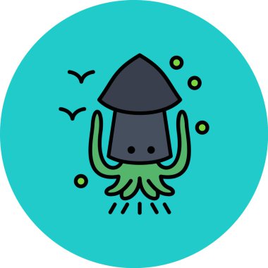 Sevimli bir çizgi film karakteri simgesinin vektör çizimi