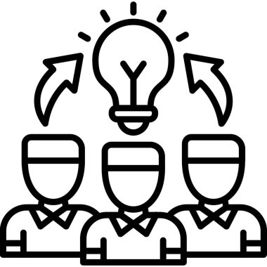 fikir simgesi, vektör illüstrasyonu