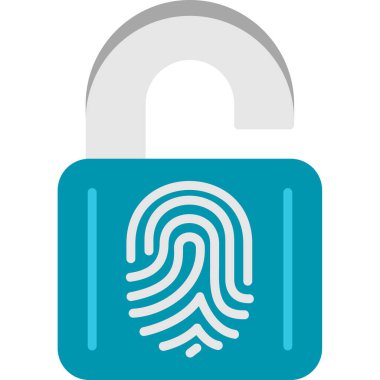 parmak izi ikonu vektör illüstrasyonu