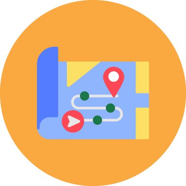 Harita gezinme konumu simgesi düz biçimli