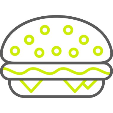 Hamburger. Web simgesi basit tasarım