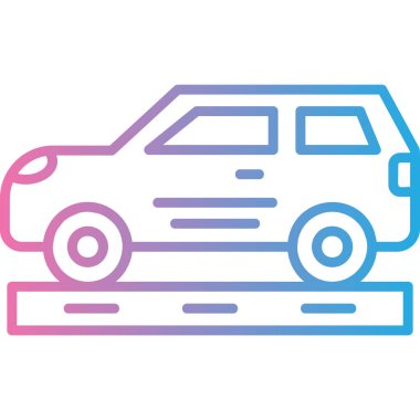 araba simgesi vektör illüstrasyonu