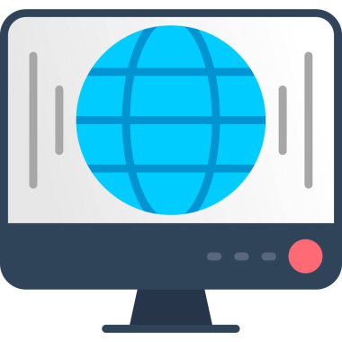 Küre. Web simgesi basit illüstrasyon