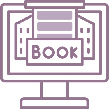 Kitap. Web simgesi basit illüstrasyon