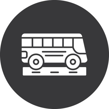 bus simgesi vektör illüstrasyonu