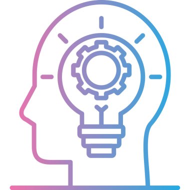 beyin yaratıcı simgesi, vektör illüstrasyon tasarımı