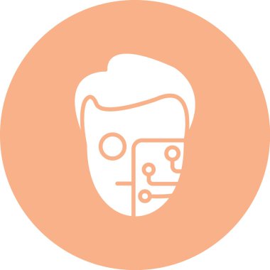 Bir yüz simgesinin vektör illüstrasyonu