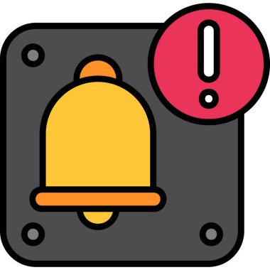 Alarm uyarı simgesi - ana hatlar biçiminde