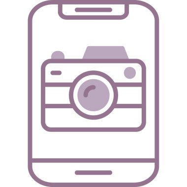 Eşsiz Telefon Vektör Satırı Simgesi