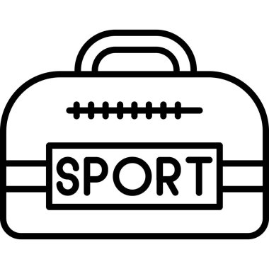 spor ekipmanları simgesi, basit satır tasarımı