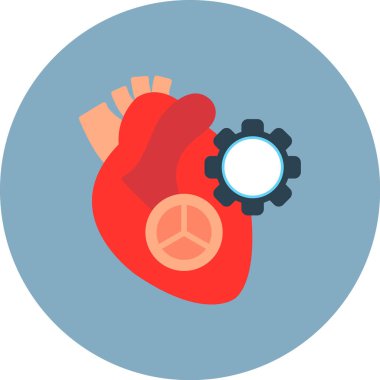 Kalp. Web simgesi basit illüstrasyon