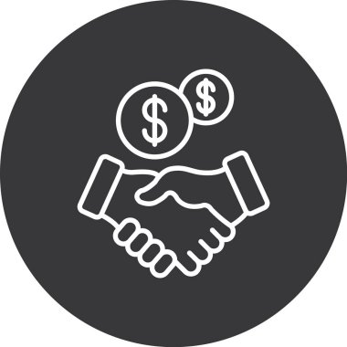 İş ve finans simgesinin vektör illüstrasyonu