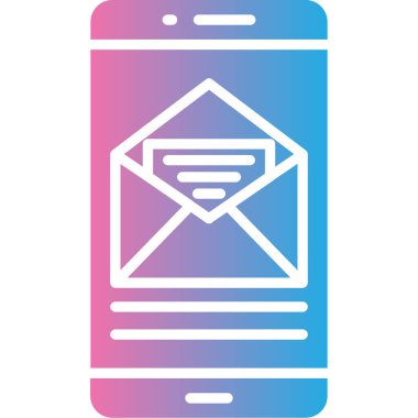 eşsiz mobil posta vektör simgesi