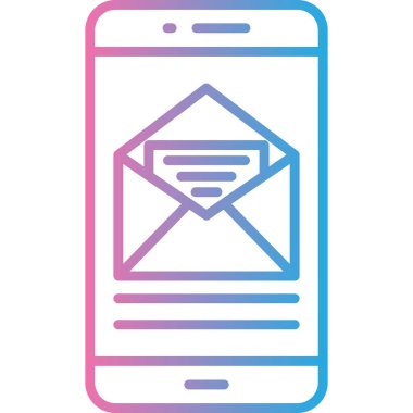 Cep telefonu. Web simgesi basit illüstrasyon