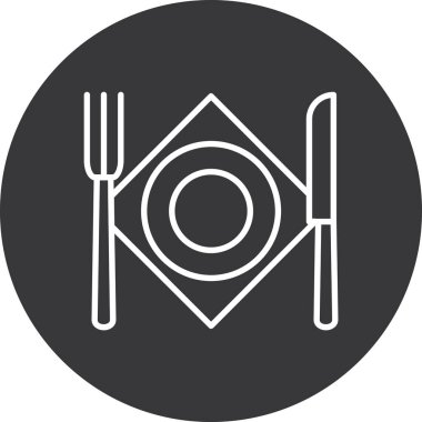 yiyecek ikonu vektör illüstrasyonu