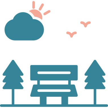 Bir ağaç simgesinin vektör illüstrasyonu