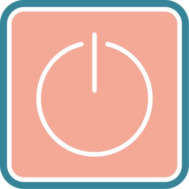 Güç Düğmesi simgesi, vektör illüstrasyonu