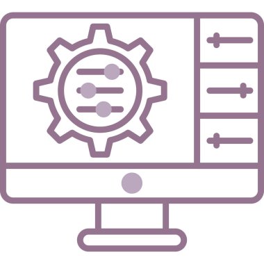 Ayarlar. Web simgesi basit illüstrasyon