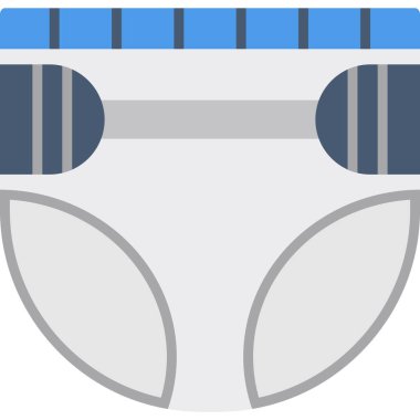 Bebek bezi pantolon ikonu düz stil