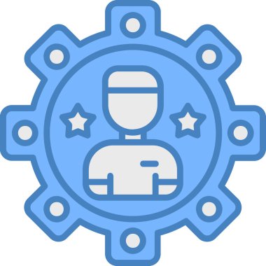 Bir robot simgesinin vektör illüstrasyonu