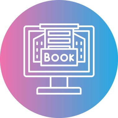 Kitap. Web simgesi basit illüstrasyon