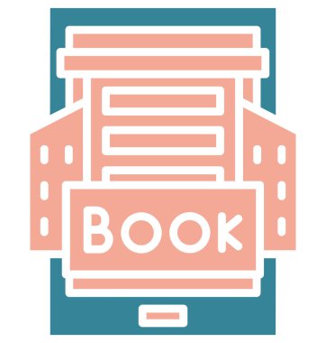 Kitap simgesi, modern tasarım illüstrasyonu