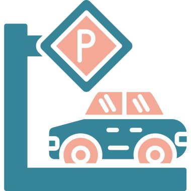 Park işareti vektör simgesi